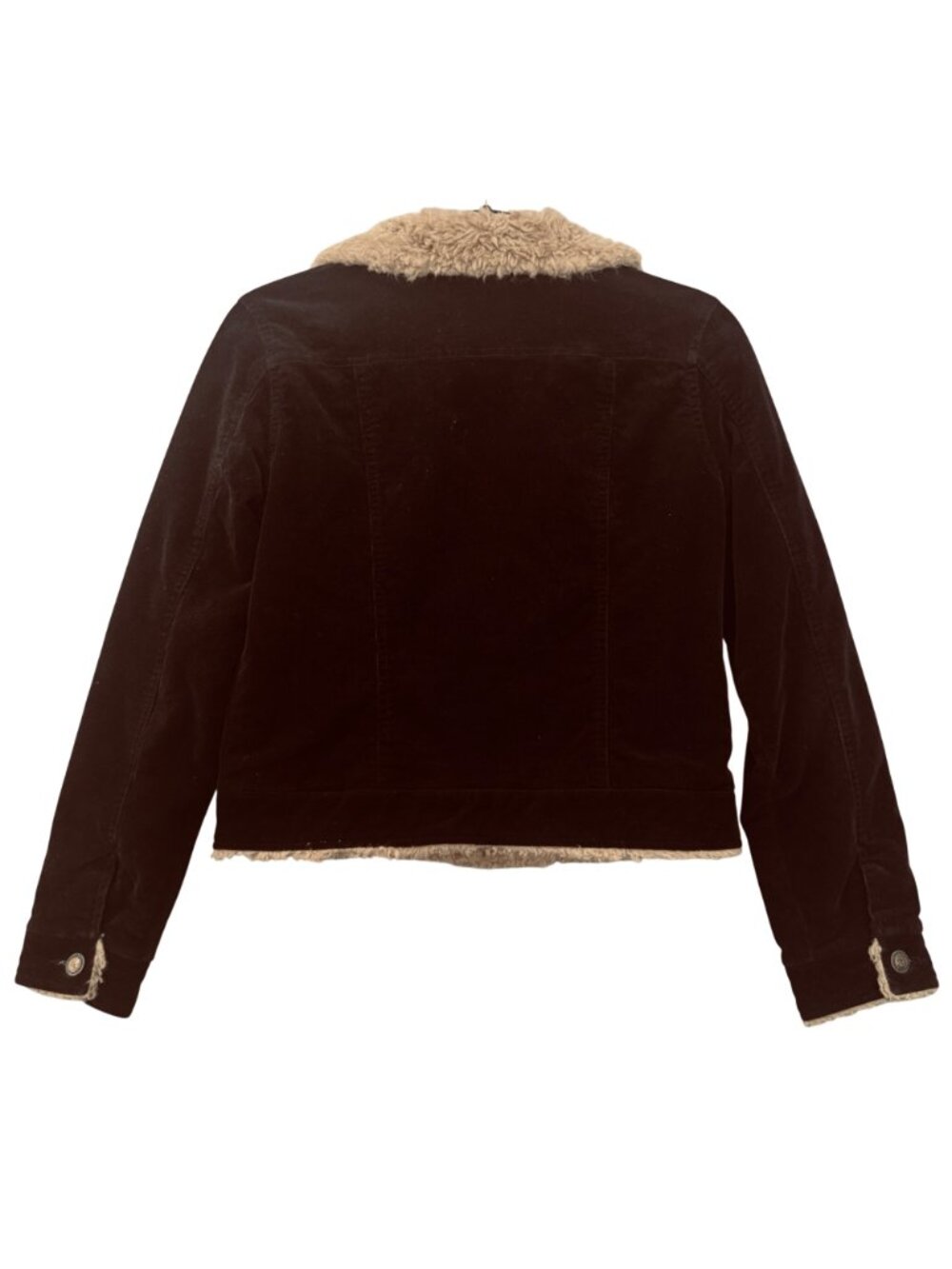 Black Label C'est Toi Cropped Jacket Corduroy and Faux Fur Size S Trucker Boho - Picture 2 of 10
